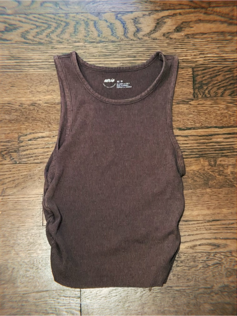 Aerie Ribbed Scoop Neck Tank Top - Brown